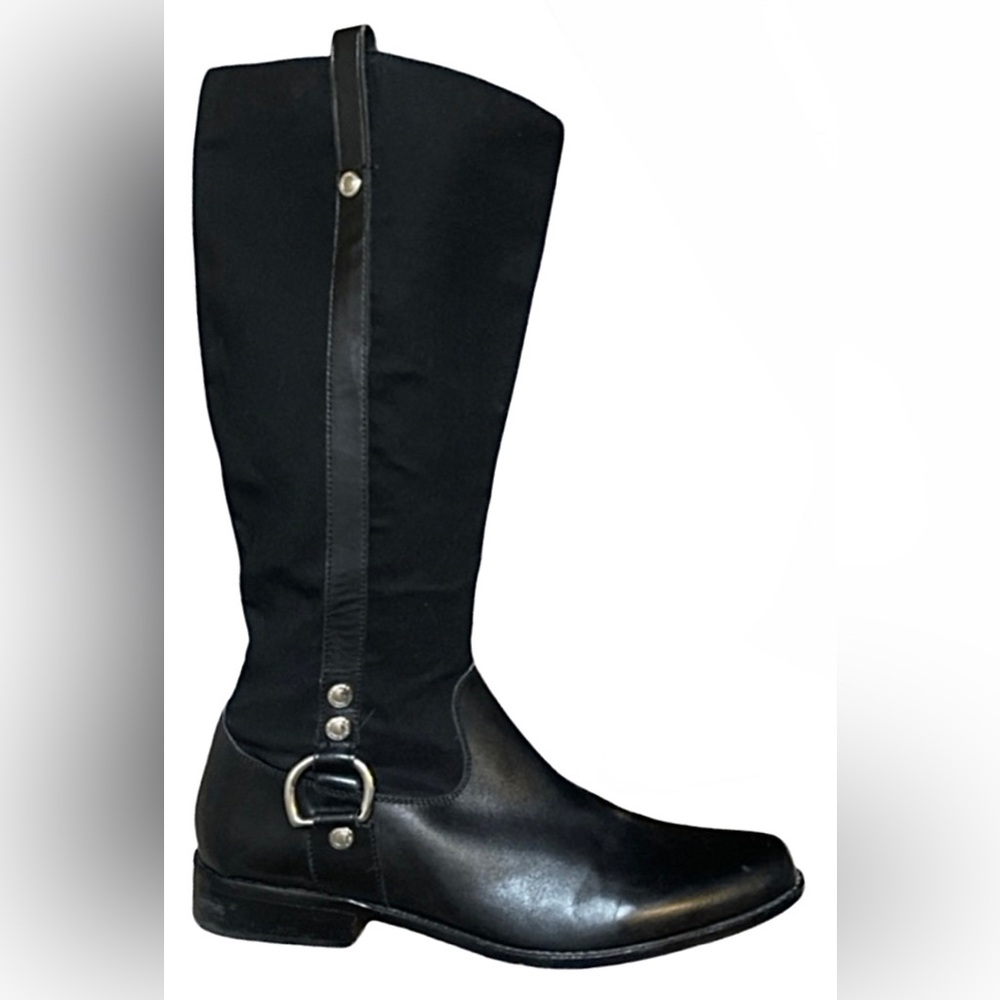 Circa Joan & David Equestrian Knee-High Boots, Black, Size 8.5